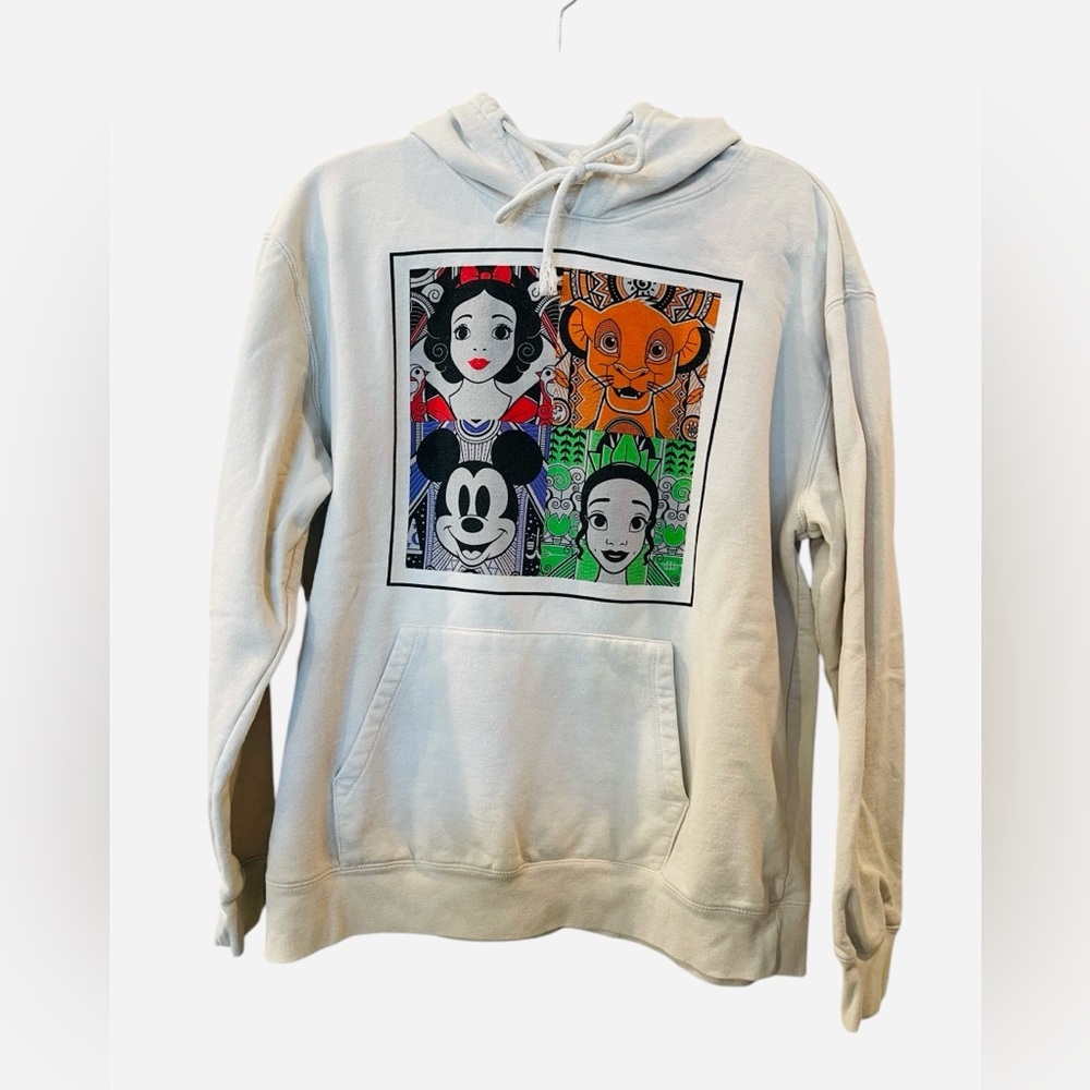 Disney 100 Year Hoodie Sweatshirt Mickey Tiana Snow White Lion King Size: Large